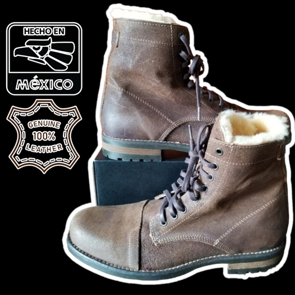 MEXICANA Shoes Luxe De Leon Men 1 Leather Arco Leather Laceup Boots